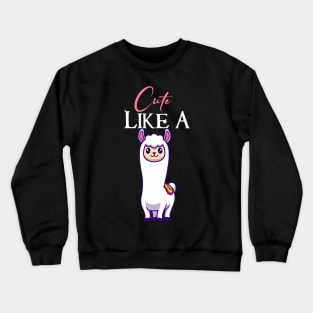 Cute Alpaca Llama Crewneck Sweatshirt